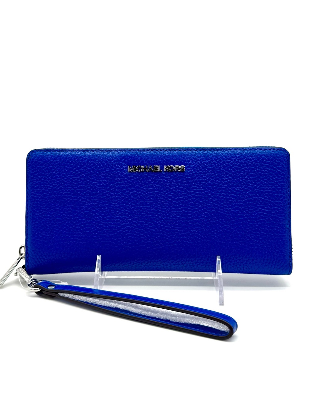 Michael Kors Jet Set Travel Large Leather Continental Wallet Galaxy Blue